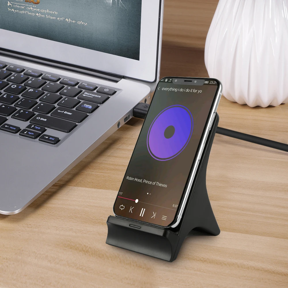 Вертикальное настольное Беспроводное зарядное устройство для iphone X XR XS MAS, домашнее Беспроводное зарядное устройство для смартфонов 10 Вт/7,5 Вт для телефона samsung S10 S9 Plus