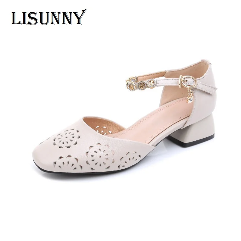 LISUNNY/женские босоножки с перфорацией Сезон лето Коллекция 2020 года Женская обувь