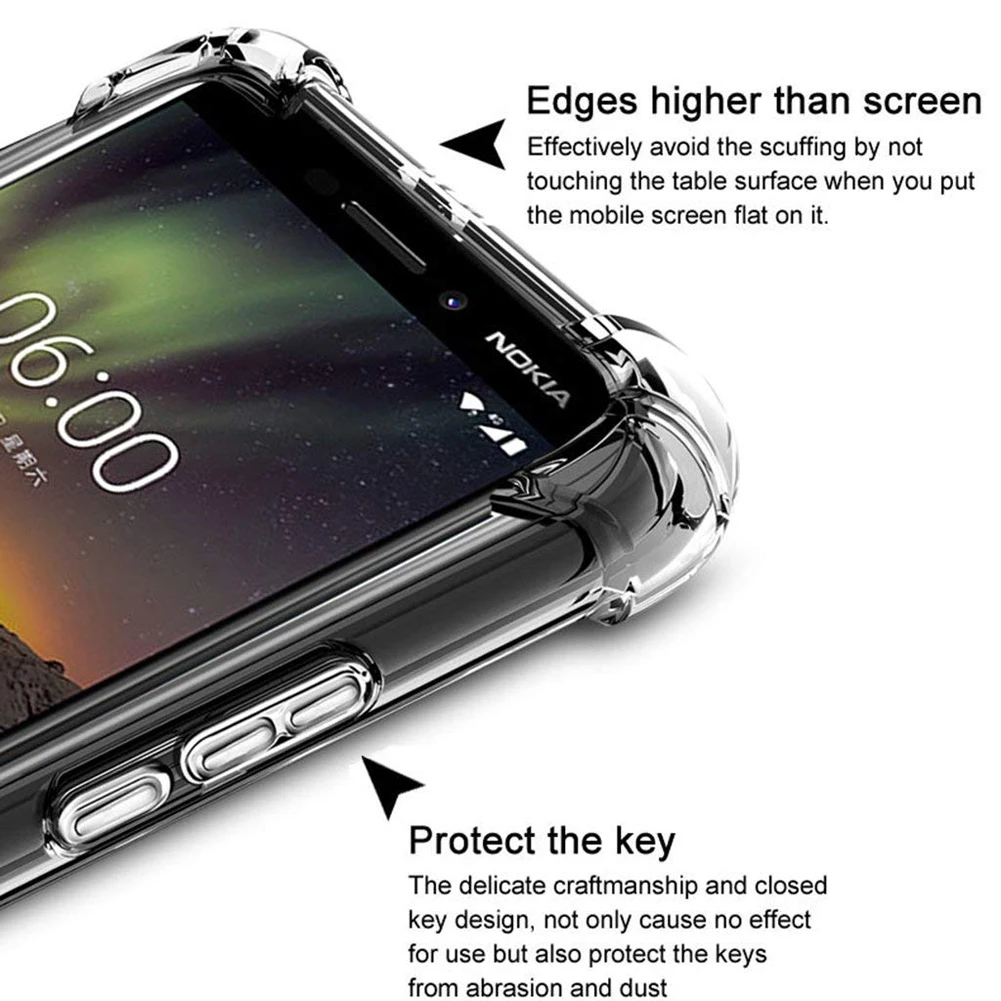 Чехол для Nokia 2,2X7X3 5,1 6,1 7,1 Plus, Мягкий противоударный чехол для Nokia X6 X5 Plus 8 Sirocco 9, воздушный силиконовый чехол из ТПУ