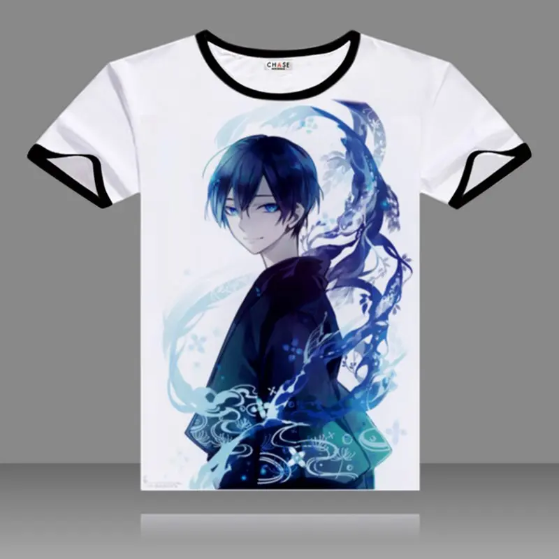 2017 футболки Noragami косплей черный круглый вырез с коротким рукавом костюмы Yukine Nora