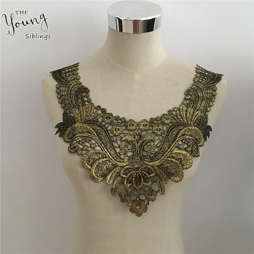 1 шт. кружевной воротник с вышивкой|embroidery sewing|collar necklineembroidered lace collar |