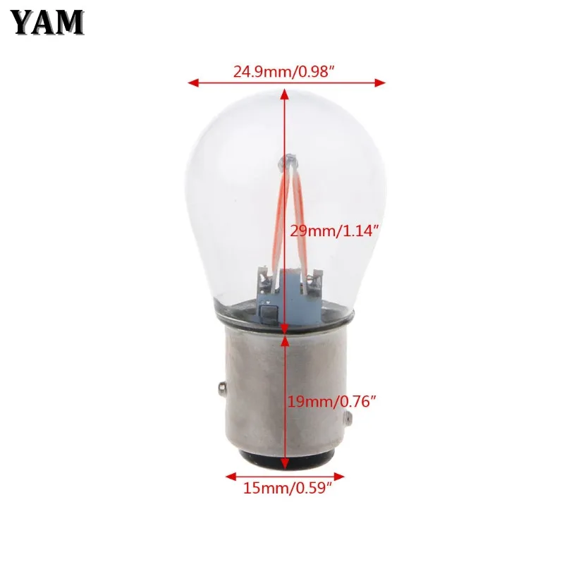 YAM 1157 Bay15d Led красный/белый DRL авто Стоп сигнал поворота обратный задний фонарь S25| |