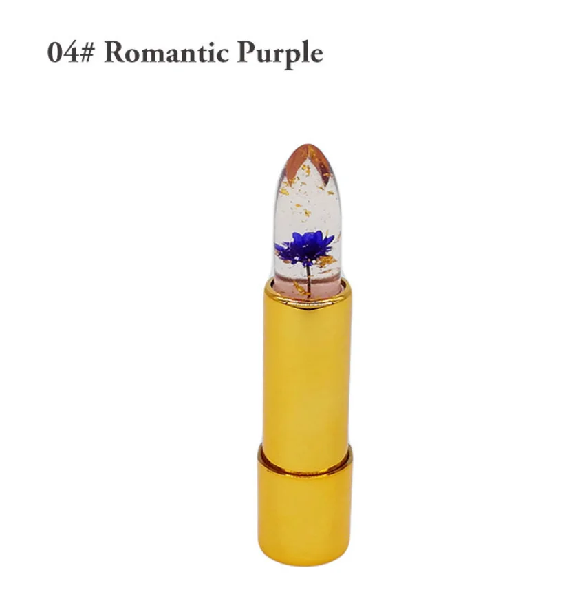 04 Romantic Purple Milemei Желейная губная помада, волшебная, меняющая температуру,, оригинальная, красивая, Желейная, Цветочная помада, матовая, Batom - Цвет: 04 Romantic Purple