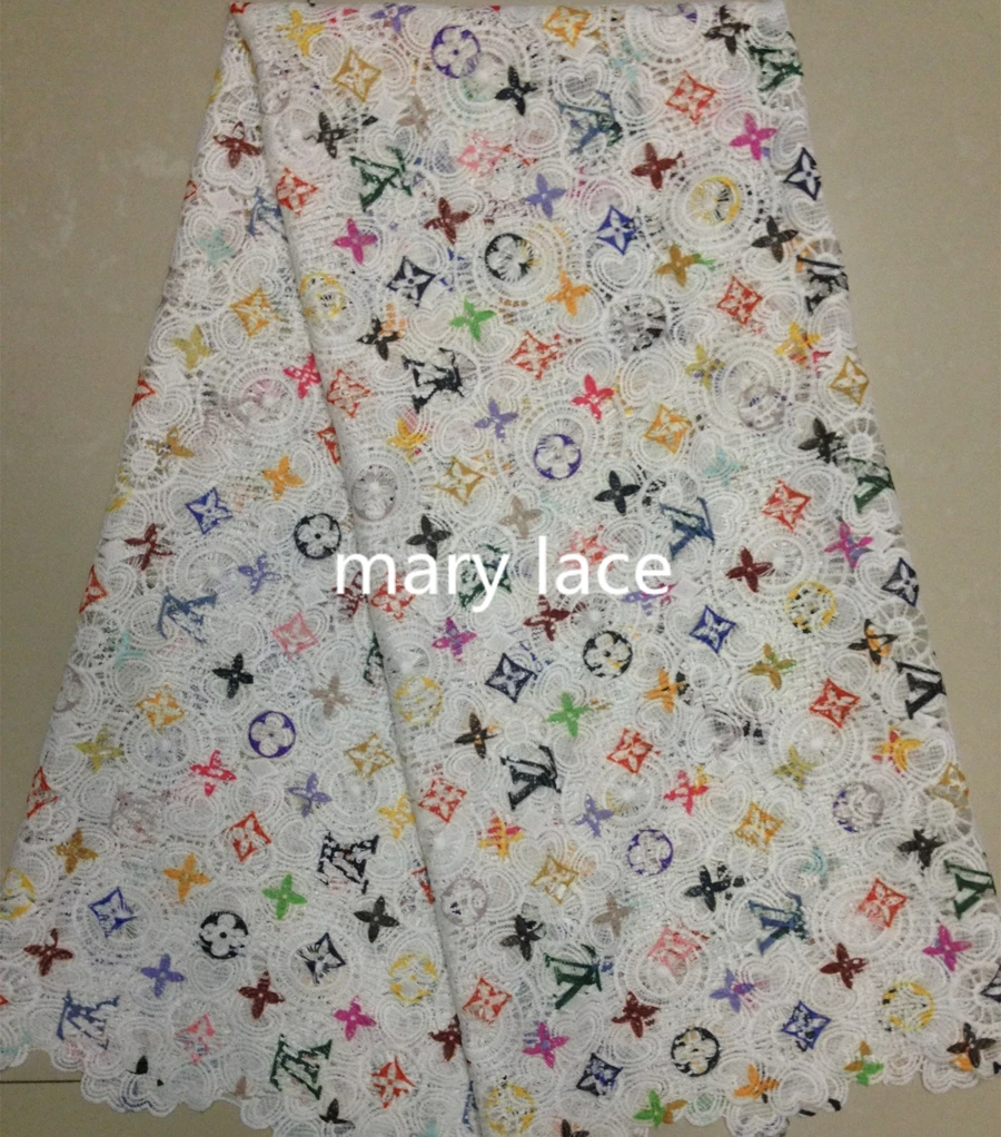 Африканский шнур кружево много цвет растворимый в воде гипюр кружевная ткань cupion