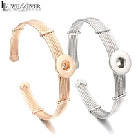 geometric interchangeable 080 fashion adjustable bracelet ginger 12mm snap button charms braceletbangles for women jewelry gift