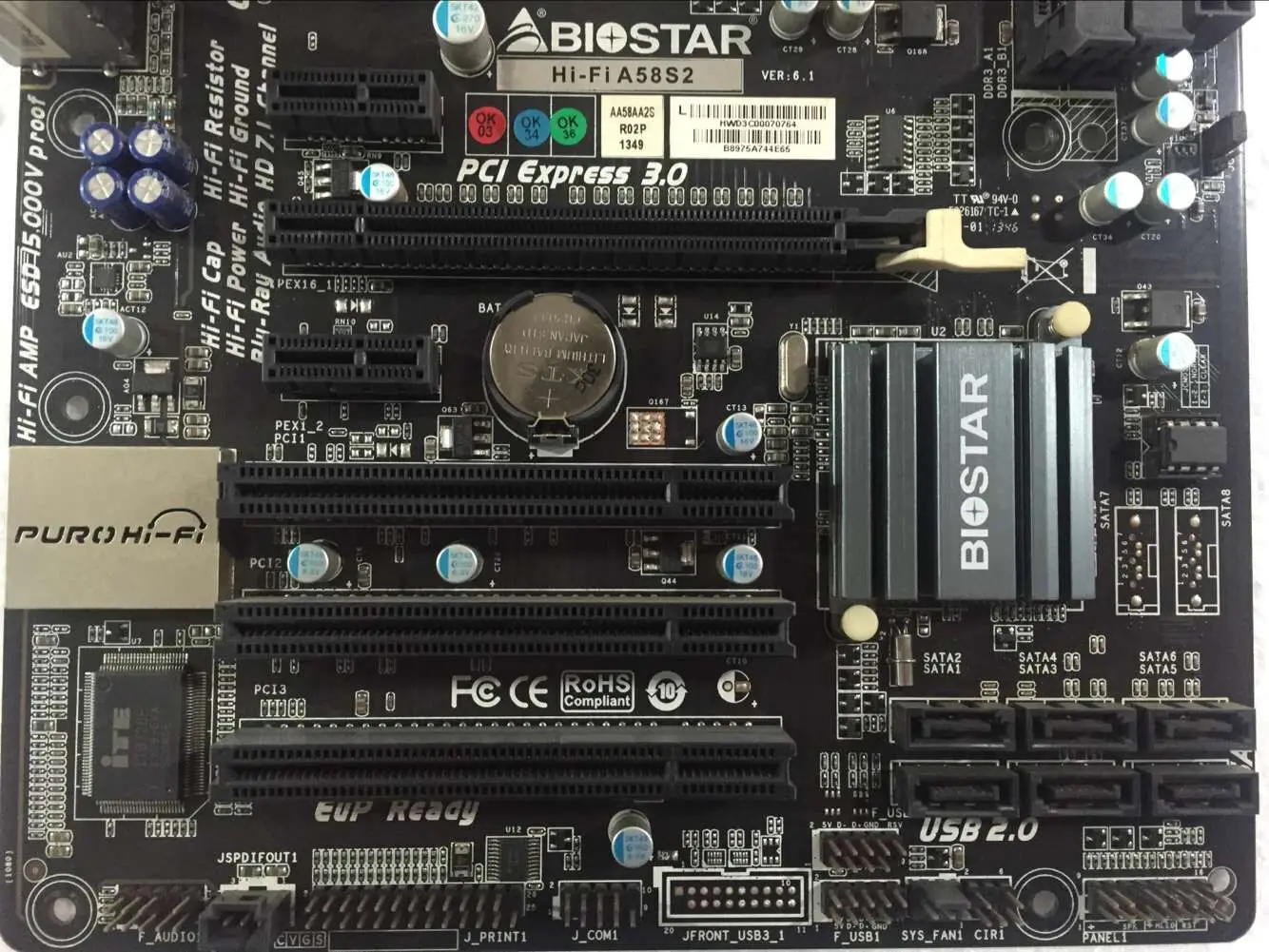 Б/у оригинал для BIOSTAR Hi Fi A58S2 FM2 + Поддержка платы 860K 7650K материнской AMD A55 100%