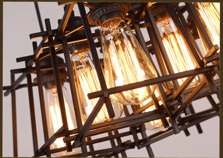 Американский Лофт винтажный подвесной светильник индивидуальные Кованые