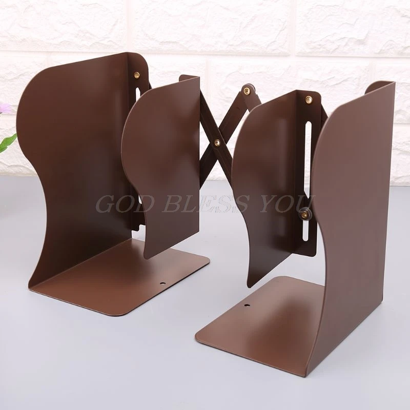 

Extension Adjustable Metal Bookends Heavy Duty Book Desktop File Folder Retractable Stand Bookshelf Rack Holder Dropshipping