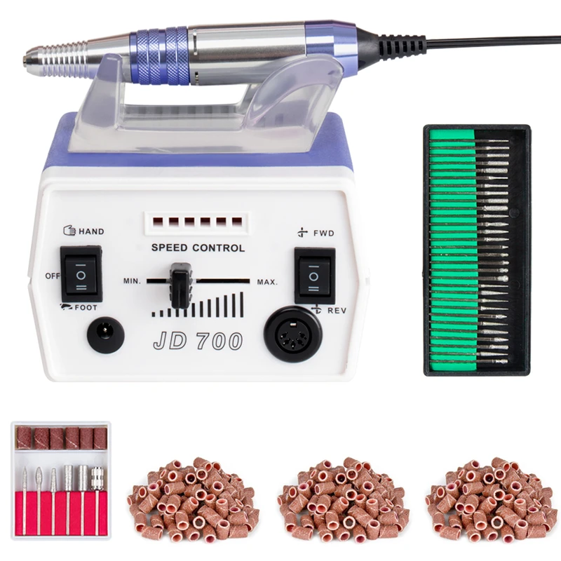 Электрическая дрель для ногтей фиолетового цвета оборудование дизайна маникюра