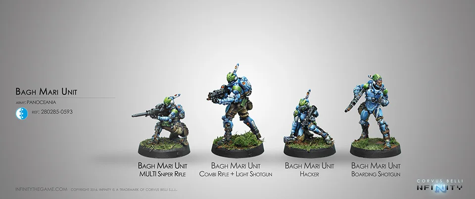 [Loong Way Miniatures] Corvus Belli Infinity 0593 BAGH MARI блок 32 мм Металлические Миниатюрные|Аксессуары