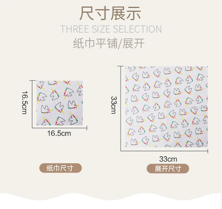 Новые INS Белый Единорог бумажные салфетки кафе и вечерние украшение в технике