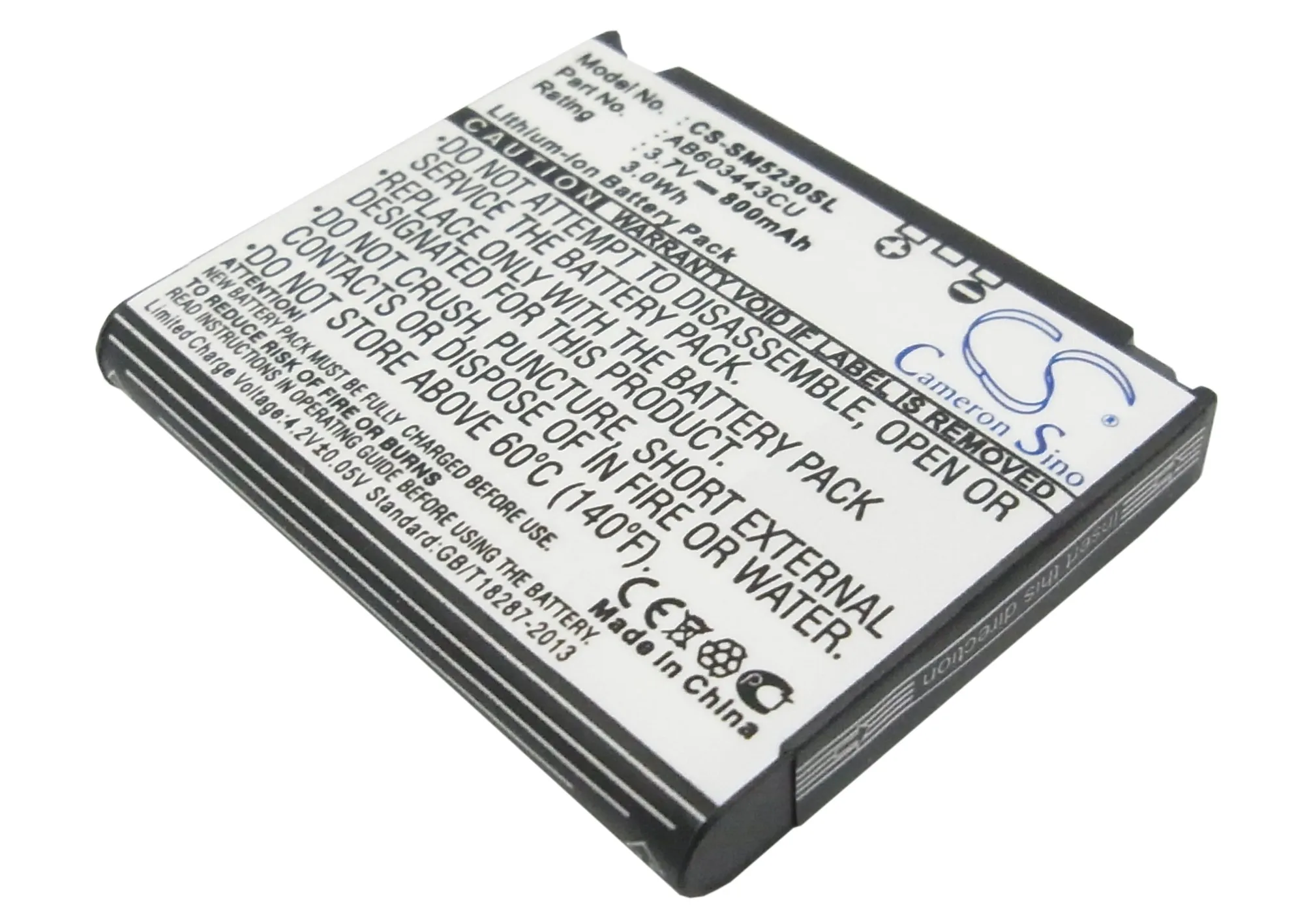 Cameron Sino аккумулятор 800 мАч AB603443CC AB603443CU для Samsung GT S5230C S5233A S5233C S5233S|cameron sino|cameron sino