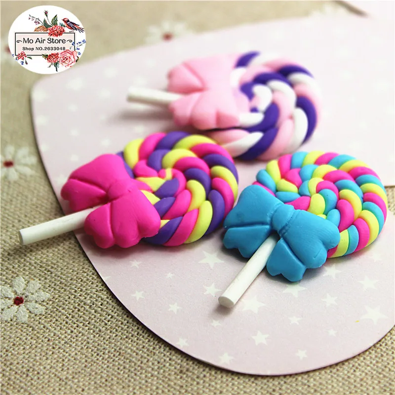 50 шт. Полимерная глина ручной работы леденец Flatback кабошон миниатюрная еда