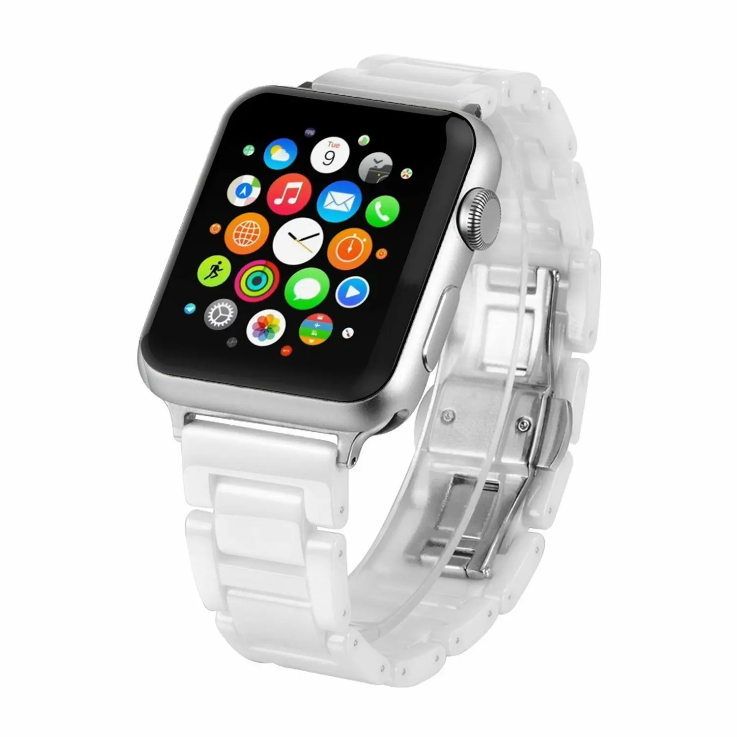 White Сменный керамический браслет для часов, ремешок для Apple iWatch, серия 4, 3, 2, 1, 40 мм, 42 мм, 38 мм, 44 мм - Цвет ремешка: White