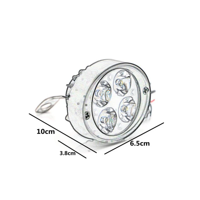 Motorcycle DC 12V Headlight Motorbike LED Headlamp with Light Switch Scooter White Spotlights Motor Headlights Moto Front Lamp |