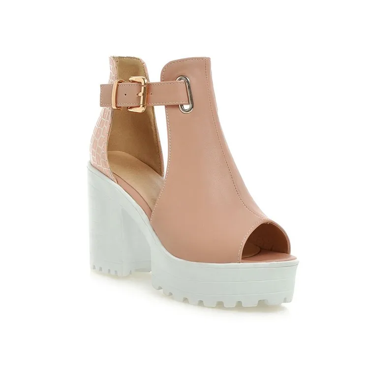 Сандалии женские на платформе и толстом каблуке Летние Босоножки с открытым