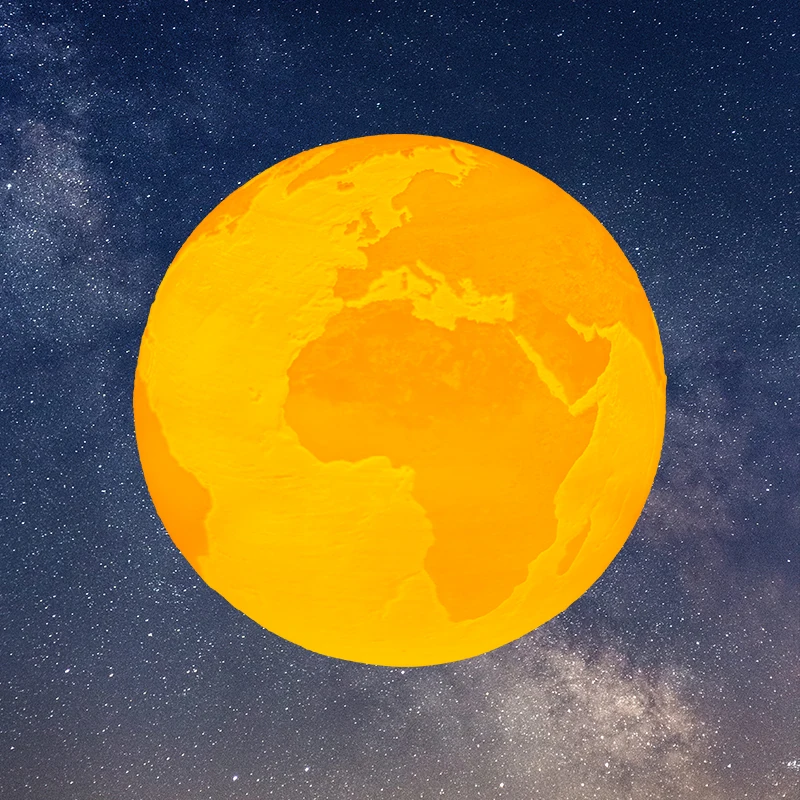 Лампа Rambery Moon с 3d принтом светильник earth moon Ночной светодиодный 2 цвета сенсорный