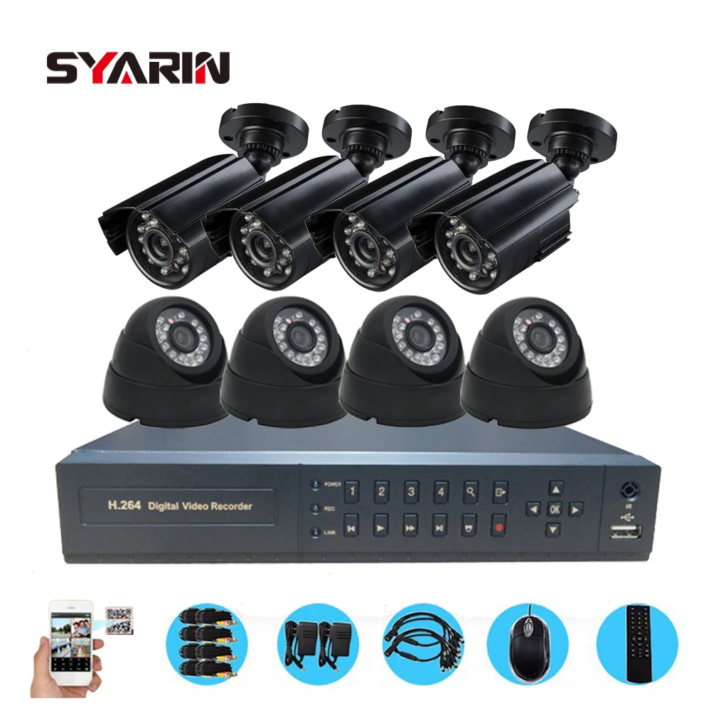 Syarin CCTV 8ch полный 1080n DVR 1800tvl 720 P indoor наружного видеонаблюдения Камера комплект AHD