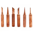 6 шт 900M-T Медь железа жало паяльника без свинца паяльные сварочные инструменты набор для 9369379389698586852D паяльная станция