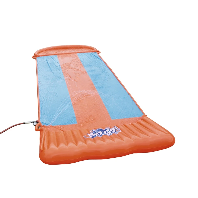 18 'длинная надувная скоростная Тройная горка с дренажным бассейном для детей