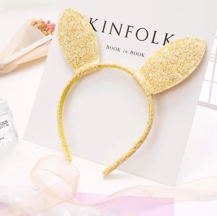 New Design Girls Lovely Rabbit Ears headband alloy thin glitter cartoon photo prop hair band women accessories headdress K5 | Аксессуары
