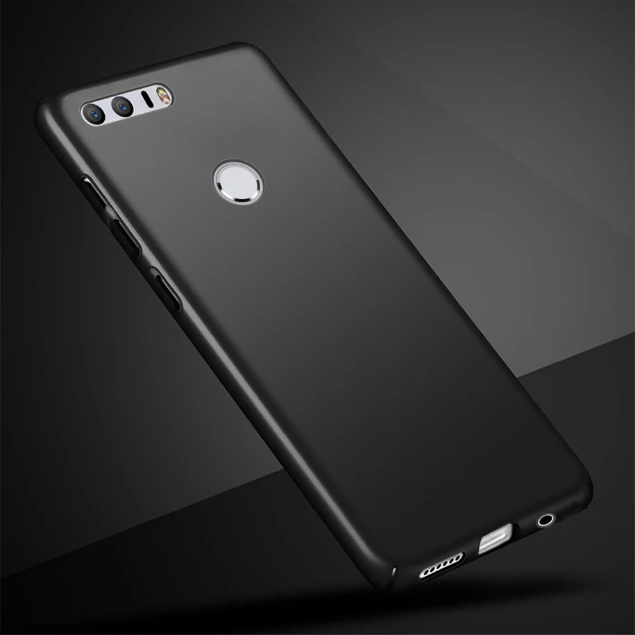 Black Жесткий Пластик для чехол huawei Honor 8 крышка Honor8 Coque мешок тонкий скраб ПК чехол для huawei Honor 8 FRD-L19 FRD-L09 FRD-AL10 крышка - Цвет: Black