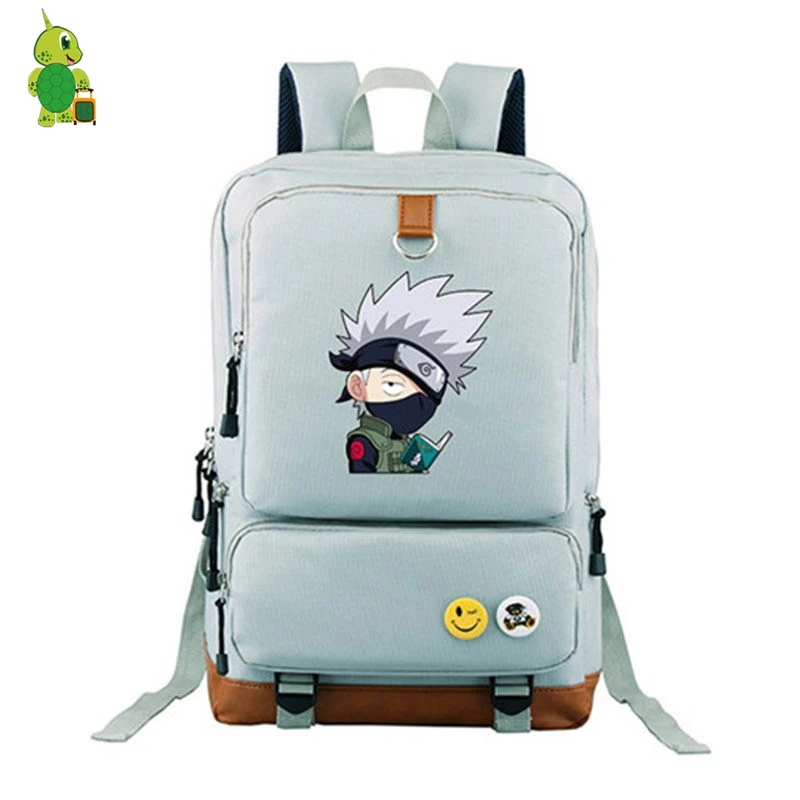 Аниме Chibi Наруто рюкзак Какаси Наруто Саске школьная сумка для подростков мальчиков девочек ноутбук рюкзак большой емкости дорожные сумки - Цвет: 10