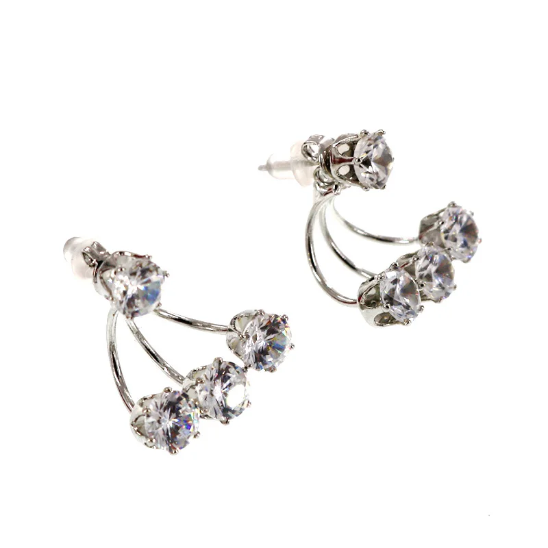

Fashion Crystal Elegant Earrings Women Beautiful Silver Plated Earrings for Girls Jewelry Mujer