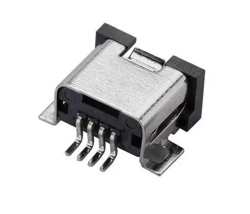 10 шт./лот Mini USB 4pin SMT SMD гнездовой разъем для задней зарядки мобильного
