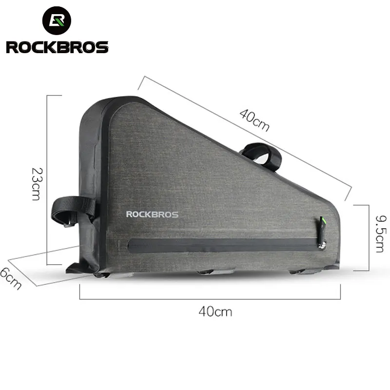 ROCKBROS 8L непромокаемые большой Ёмкость велосипедная сумка Водонепроницаемый MTB дорожный велосипед рама Треугольники велосипедная сумка Аксессуары для горных велосипедов