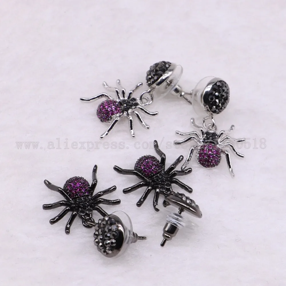 5 пар Разноцветные серьги гвоздики в виде насекомых|spider earrings|earrings with studsearrings earring |