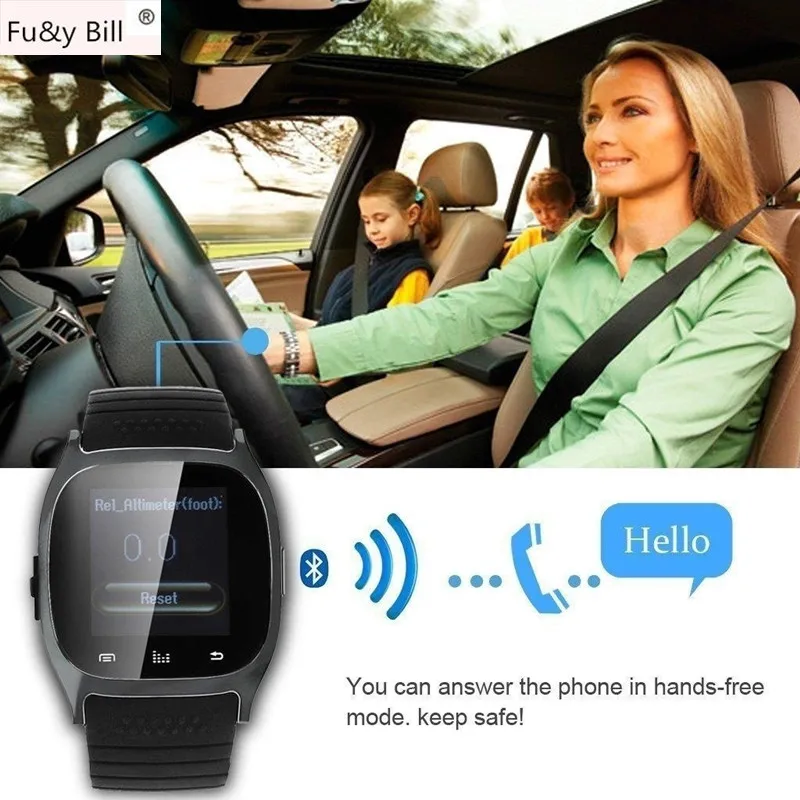 Смарт часы Fu & Y Bill M26 высокопроизводительные Bl с функцией громкой связи Bluetooth PK DZ09