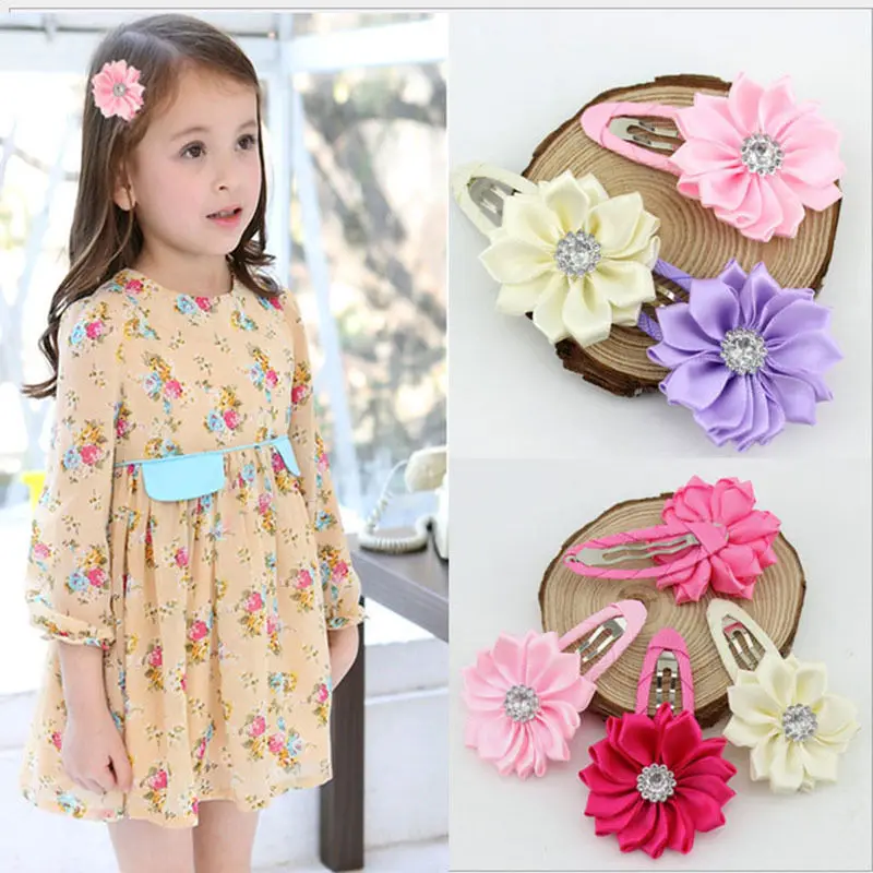HOT SALE 1 Pcs Girl Flower Hairclips Baby Hairwear Hairpins Children Hair Accessories | Детская одежда и обувь