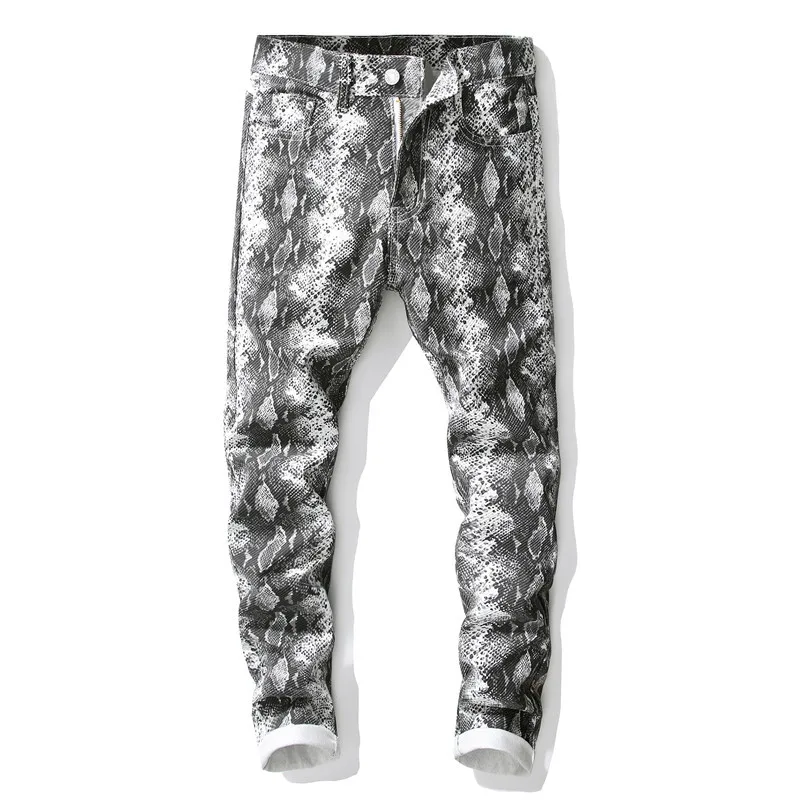 Men's Fashion hip hop Pants 2019 New Casual men's snake print Trousers Slim Fitness Long Men | Мужская одежда