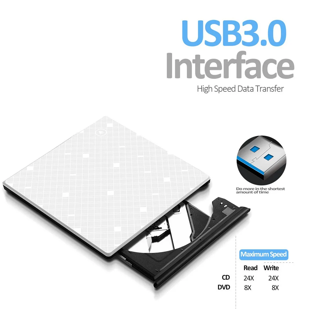 YiYaYo сенсорный Управление Внешний оптический привод USB 3,0 компакт-дисков DVD диска с многократной записью DVD Встроенная память плеер для hp ноутбук Тетрадь ПК с ОС Windows 10