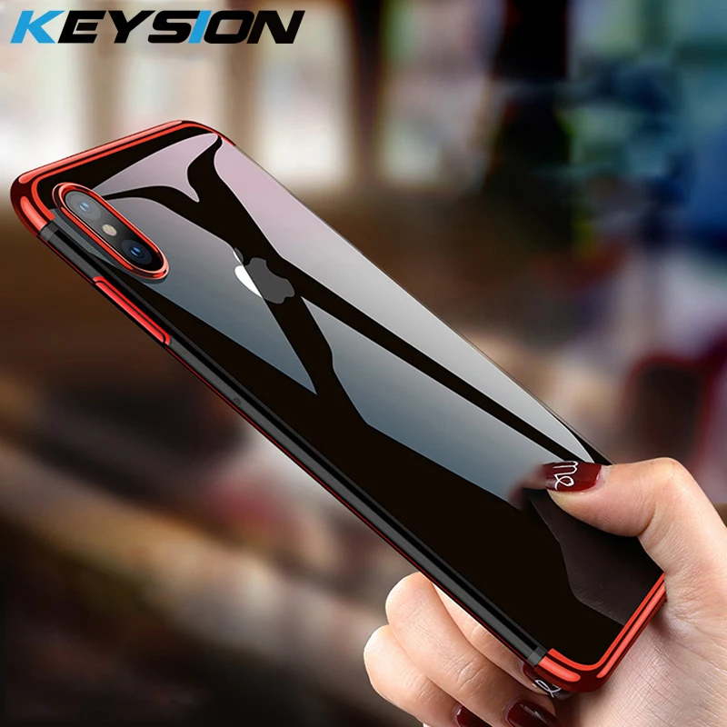 Чехол KEYSION для iPhone XR XS Max X 8 7 Plus Прозрачный бампер ТПУ Силиконовая накладка на