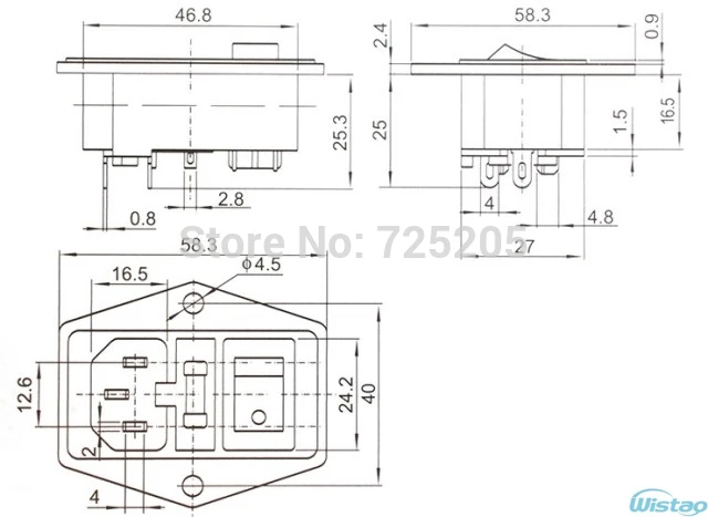 Электрическая розетка переменного тока 10A250V Archarm 4N позолоченные клеммы из чистой