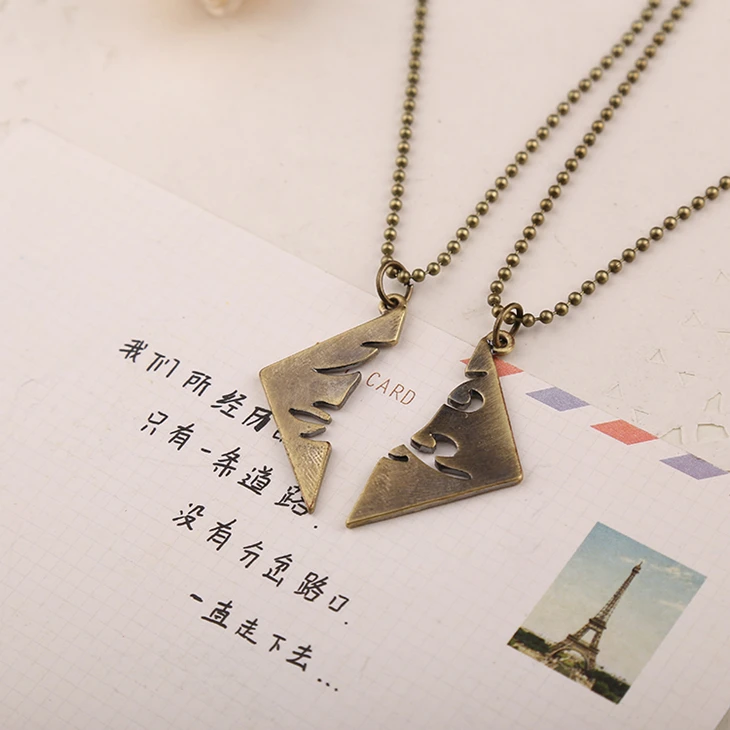 Ожерелье Город костей из мостальных инструментов винтажные руны парные подвески