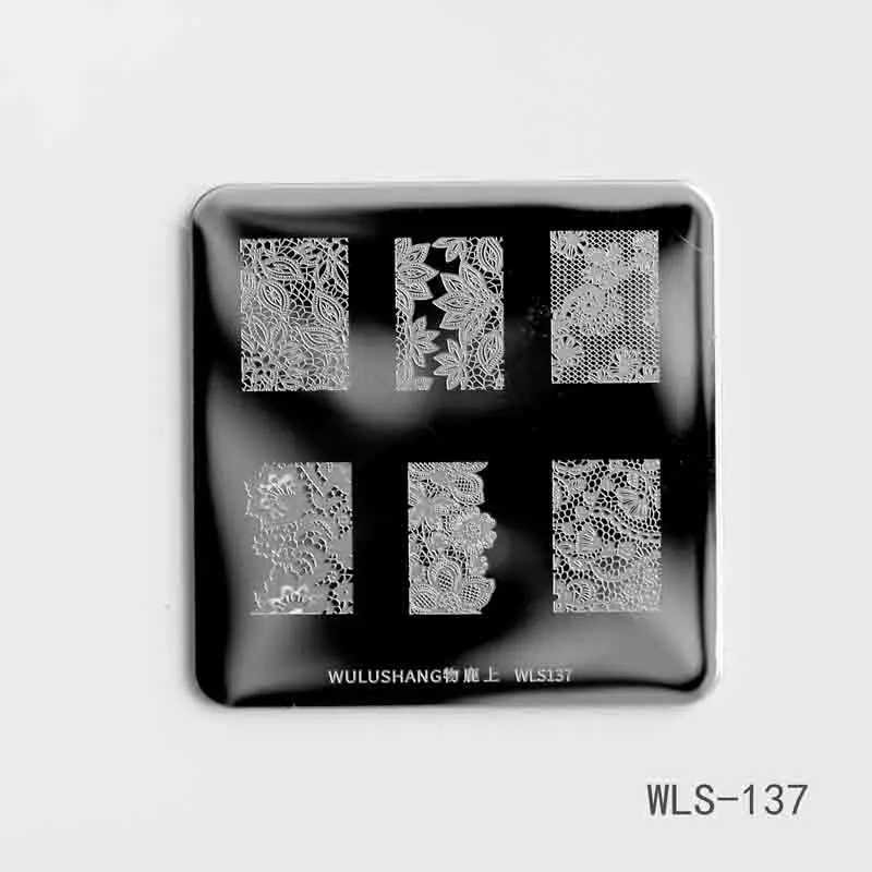 wls137 1 шт дизайн ногтей штамп шаблон квадратный Цветок Птица Животное растение Изображение Шаблон печатная пластина для штамповки 6 см - Цвет: wls137