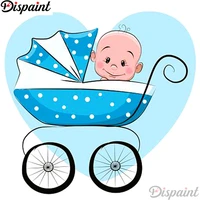 dispaint full squareround drill 5d diy diamond painting baby carriage embroidery cross stitch 5d home decor a12520
