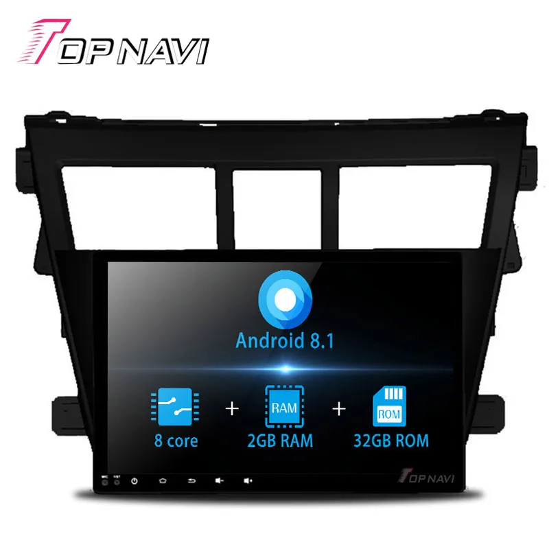 1 din Android 9. 0 9 ''для Toyota VIOS 8 2008 2009 2010 2011 2012 Высокое разрешение без DVD навигатора