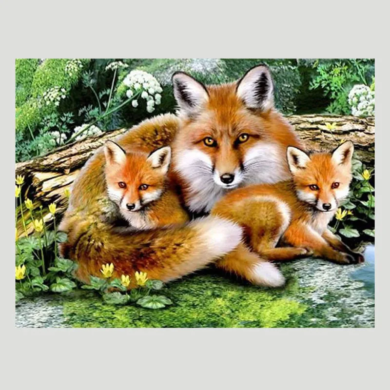

3D Алмазная живопись «Лиса», Набор для вышивки крестиком, Алмазная мозаика, алмазная вышивка, настенные наклейки, домашний декор