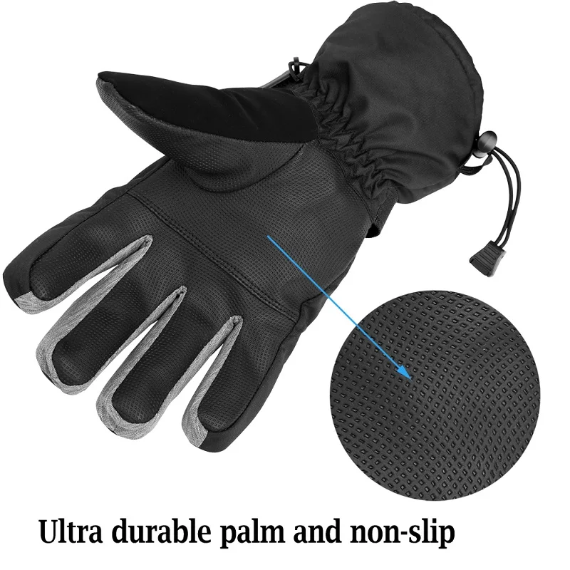 Ski Gloves Men Women Snowboard Waterproof Warm Snow Skiing Glove Outdoor Sport Snowmobile Hiking Motorcycle Riding | Спорт и