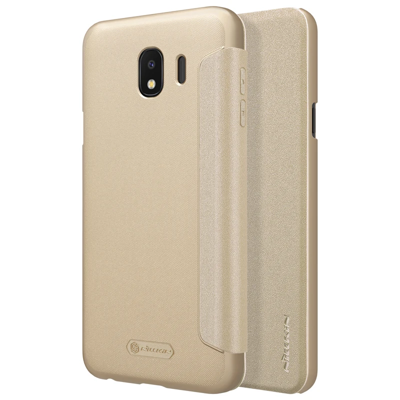 Кожаный чехол NILLKIN для Samsung Galaxy J4 деловая задняя крышка флип-чехол телефона