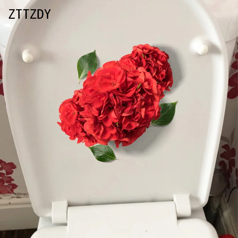 ZTTZDY 20 3*22 9 см красивые цветы наклейка на стену в гостиную модная сиденье унитаза