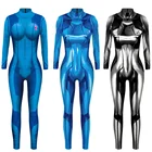 Боди MEGATROID  SAMUS Black Samus Aran Metroid Zero, костюм для косплея из лайкры и спандекса, 3d-принт, комбинезон Zentai Catsuit Samus