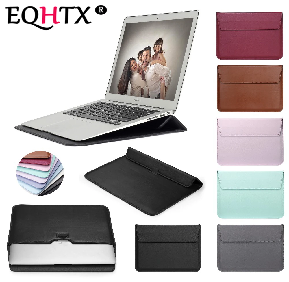 

2022 Leather Envelope Sleeve Bag Case For Macbook M1 M2 Chip Air 13 Pro Retina 11 12 13 14 15 16 inch -Notebook Laptop Cover