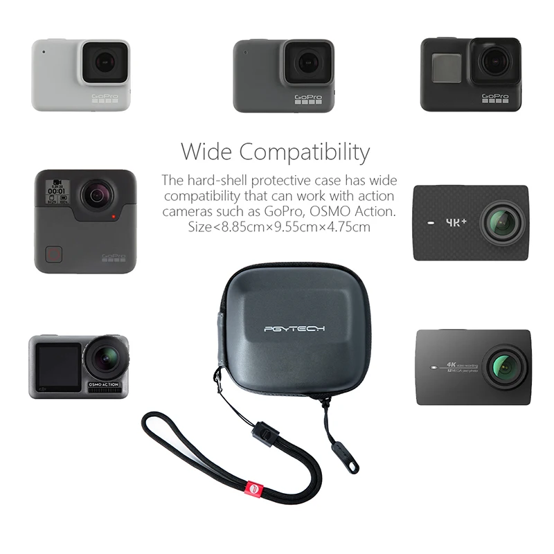 Жесткий защитный чехол PGYTECH для экшн-камеры сумка хранения OSMO Gopro Xiaoyi 4K запчасти