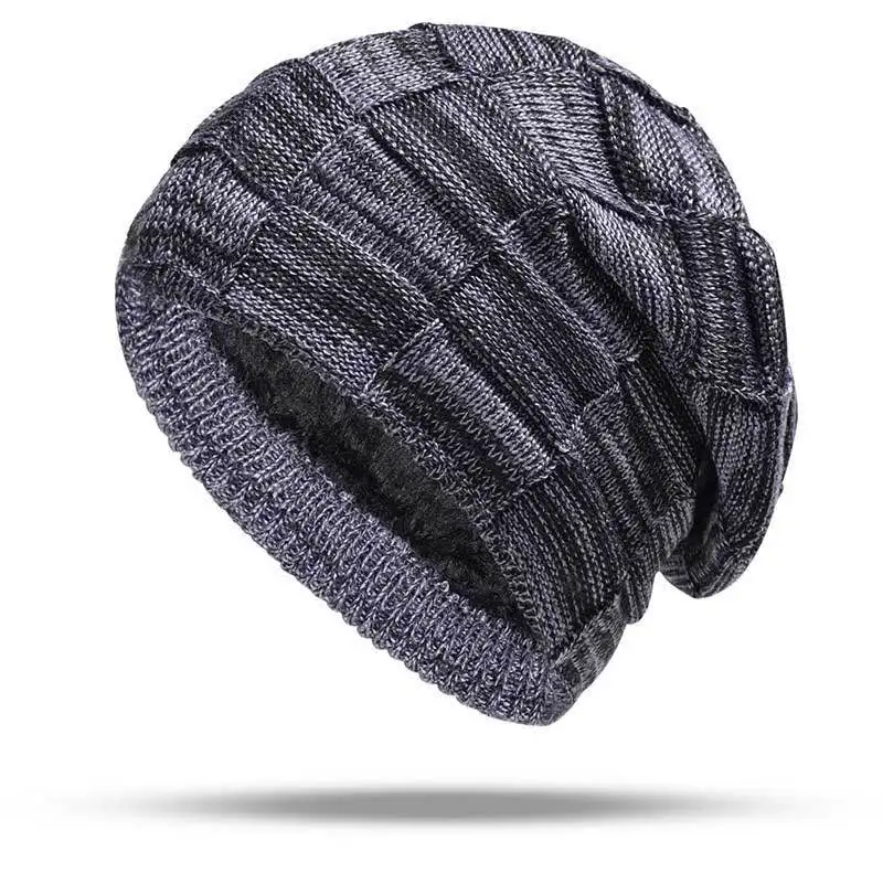 navy hat Зимние шапочки для мужчин шарф вязаная шапка шапки маска Gorras капот теплые зимние шапки для мужчин женщин Skullies шапки - Цвет: navy hat
