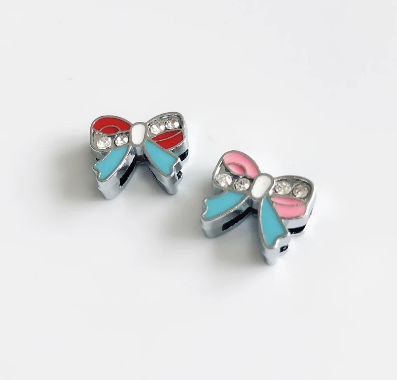 Бесплатная доставка 50 шт. 8 мм эмаль галстук-бабочка горка амулеты бусины